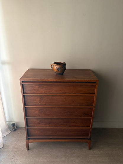 Lane walnut tallboy dresser