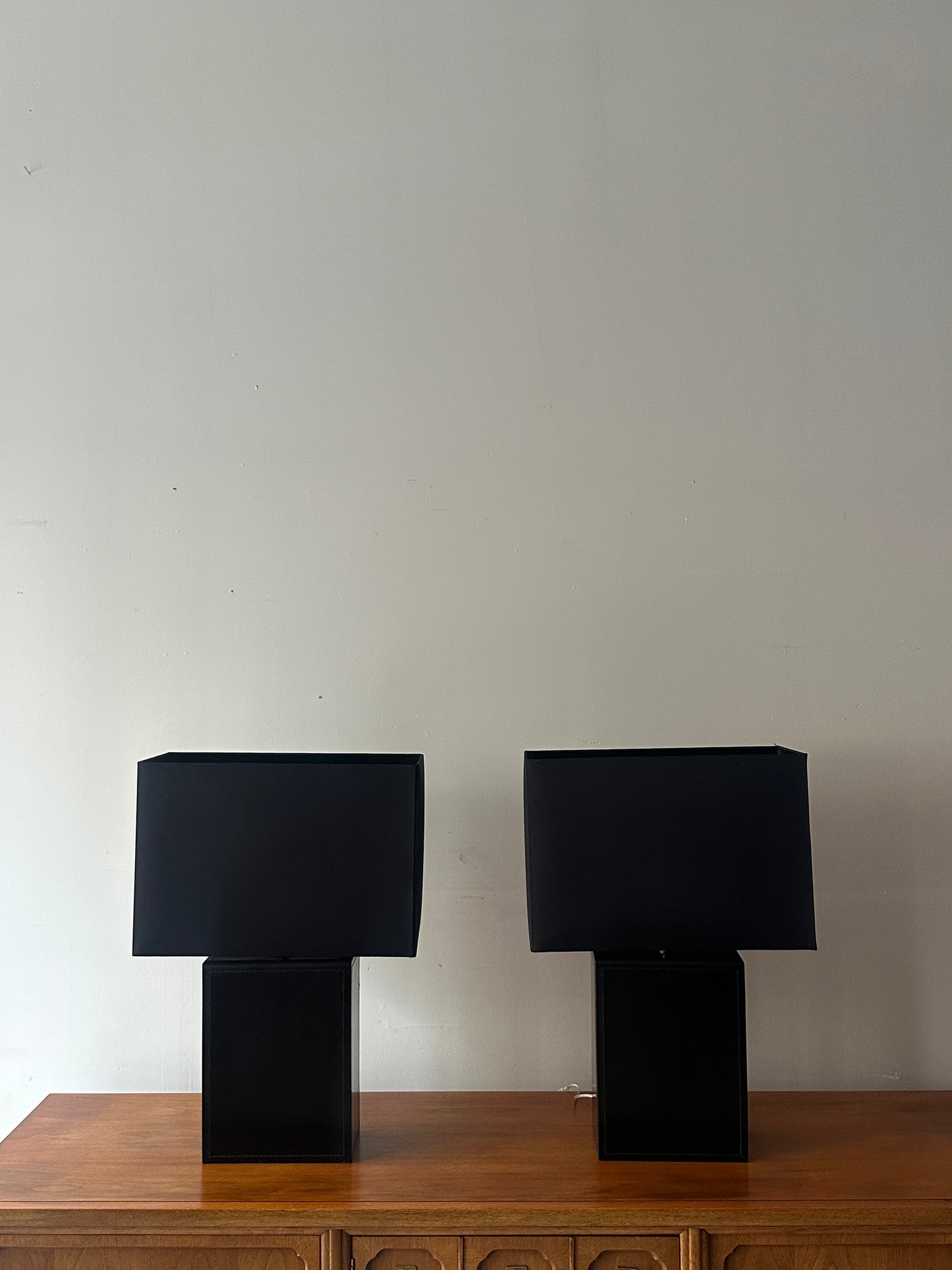 Black table lamps. Sold individually.