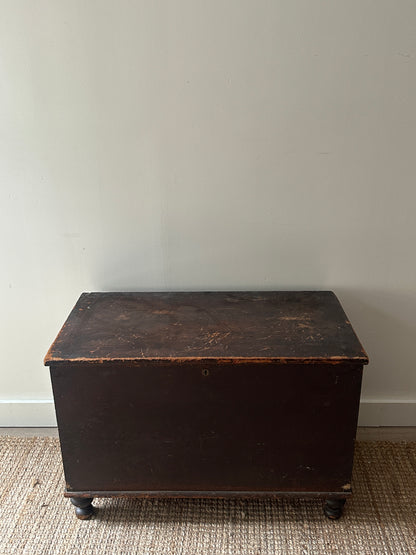 Dark wood chest