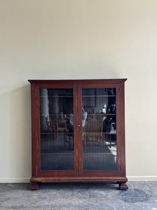 Oak display cabinet