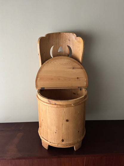 Scandinavian pine log chair