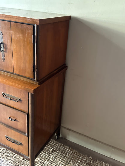 Walnut tallboy