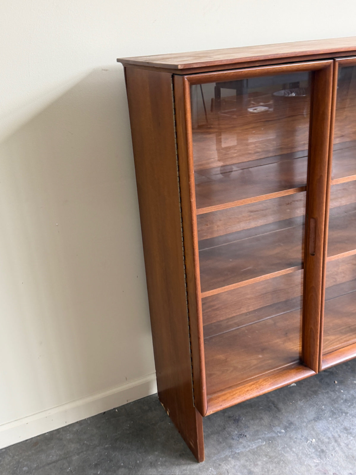 Walnut display cabinet
