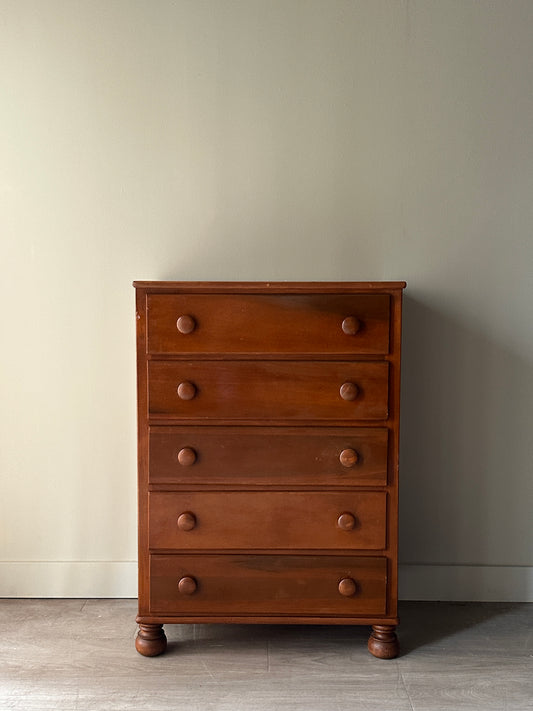 Maple dresser with bun feet