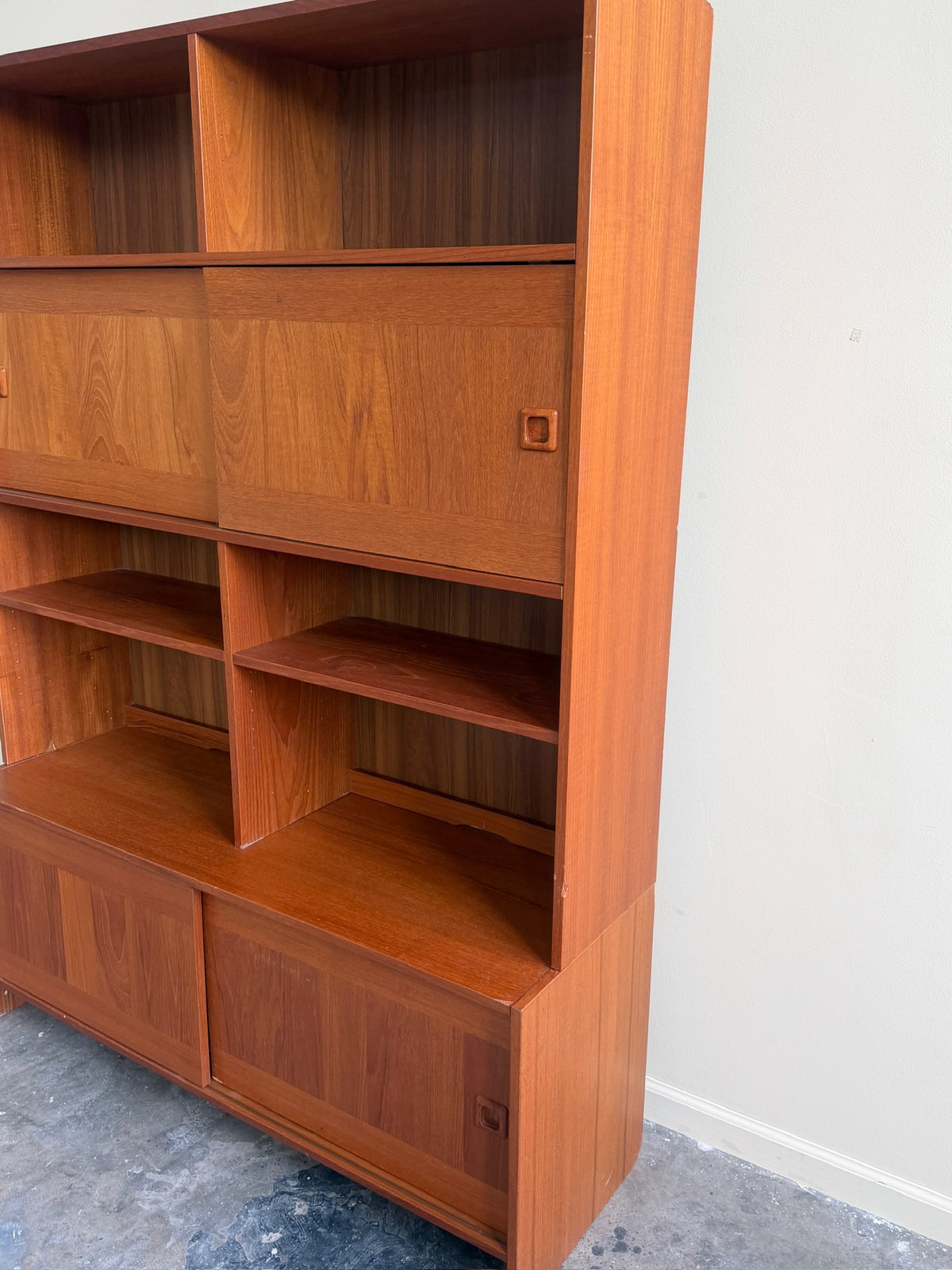 Domino Mobler Danish teak two piece hutch