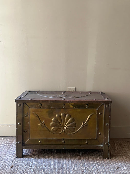 Brass hearth chest