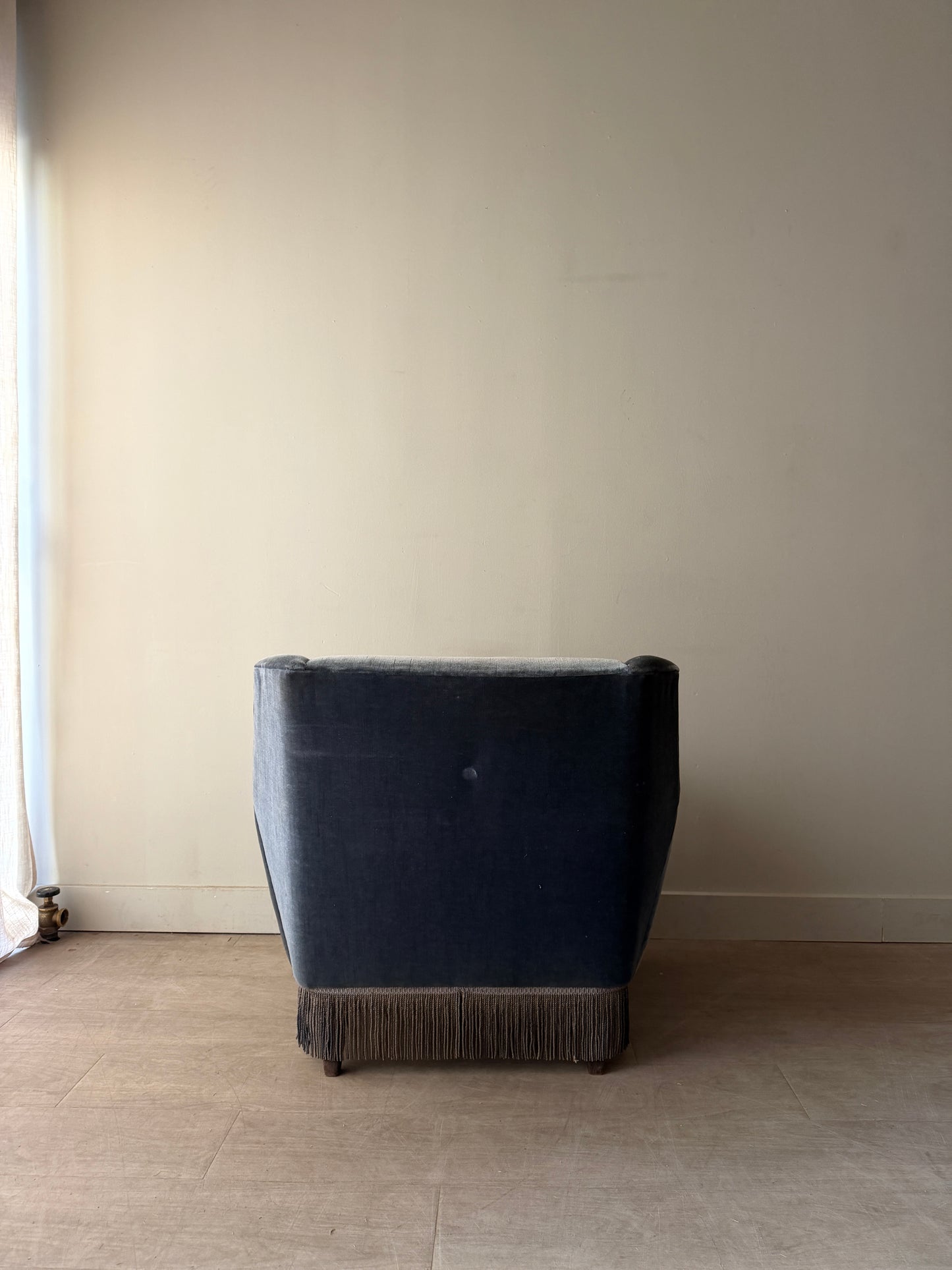 Kurt Ostervig model 61 for Rolschau Mobler Mohair club chair with fringe