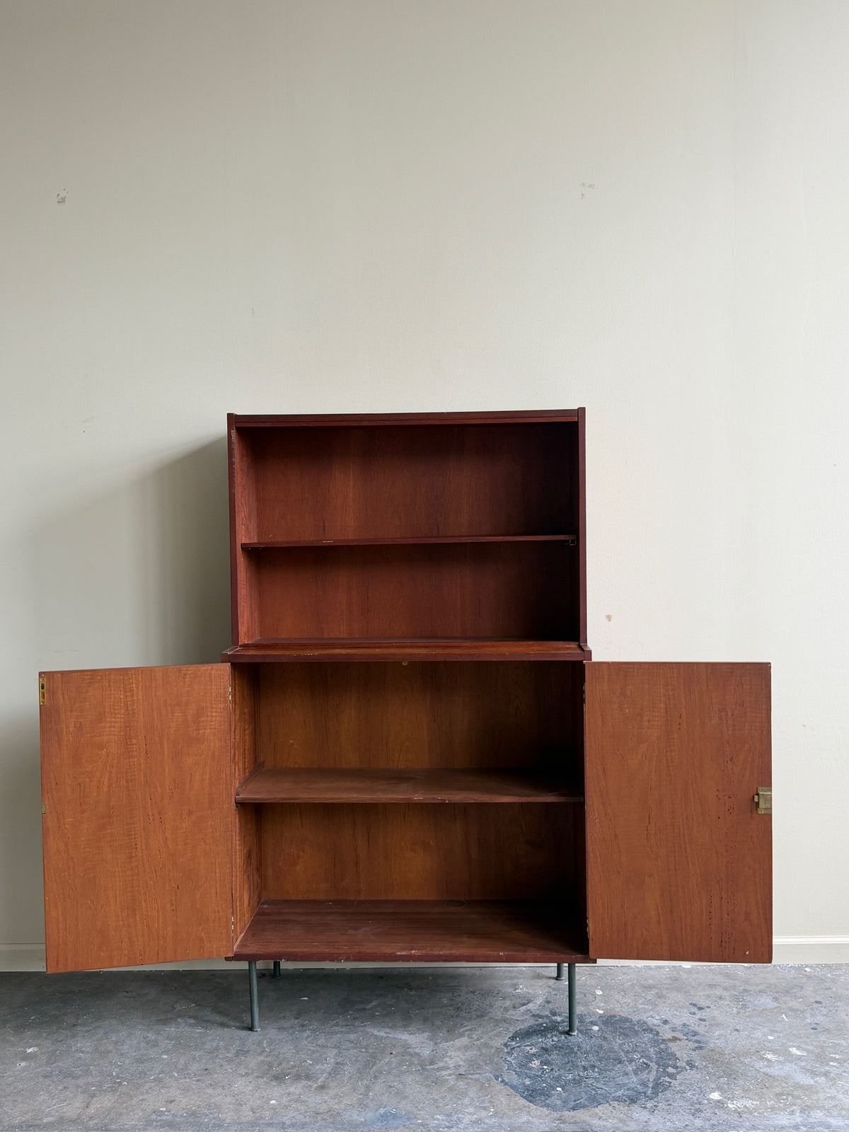 Teak bookcase cabinet