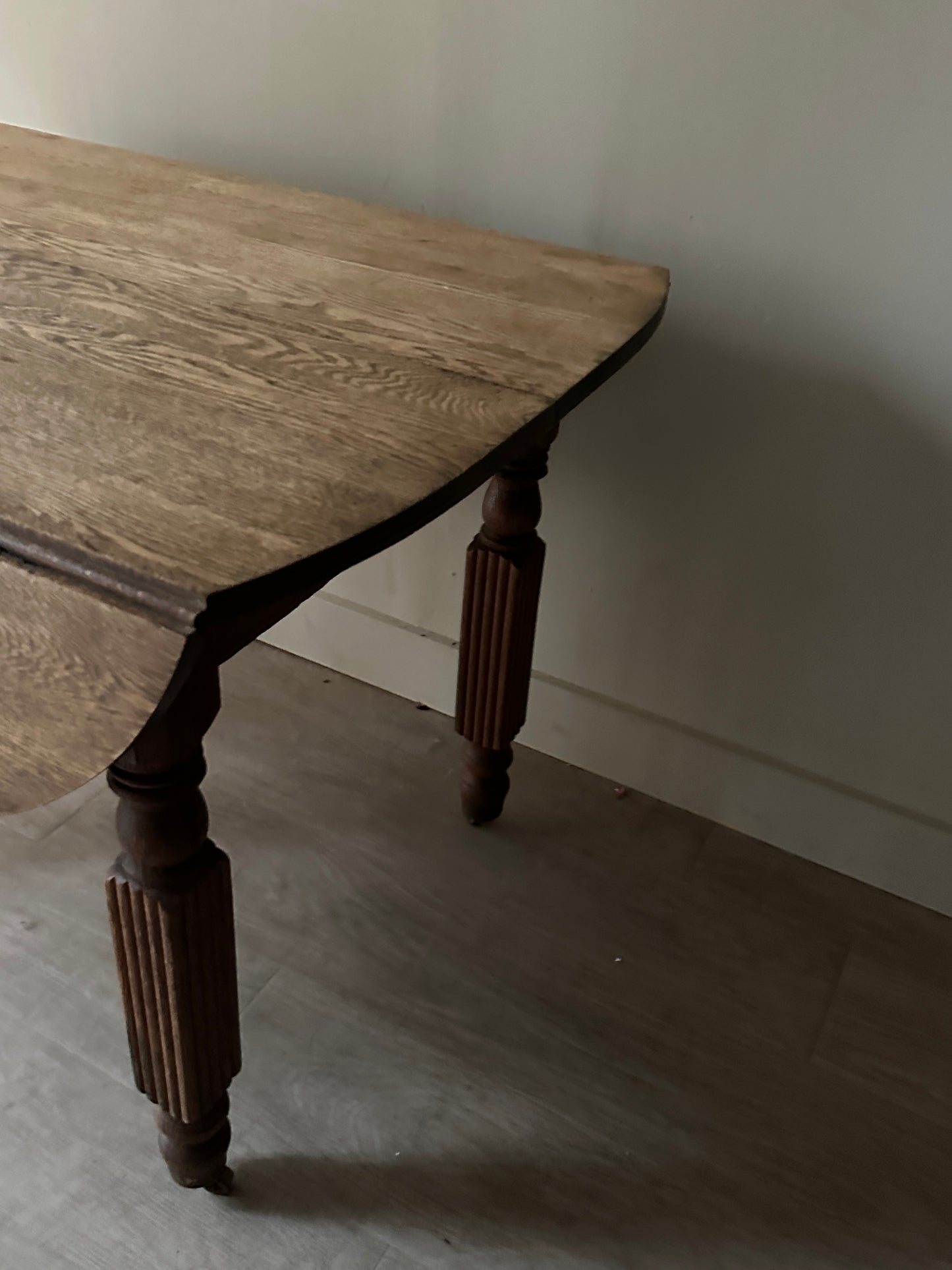 Oak drop leaf dining table