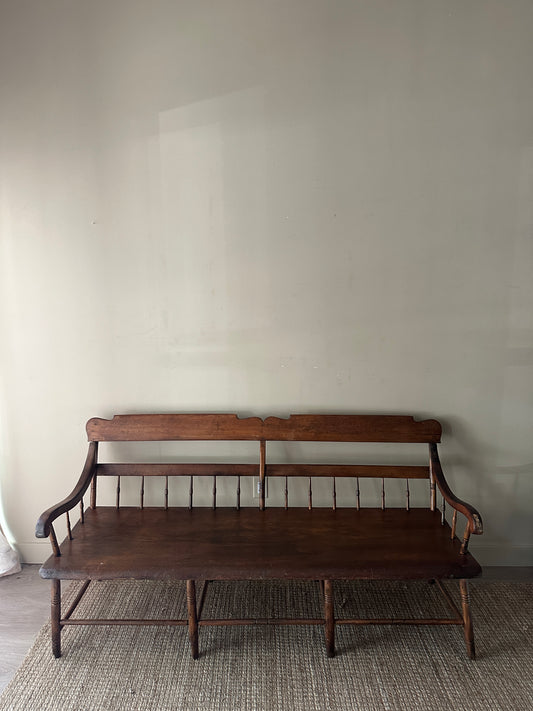 Pine plank seat bench