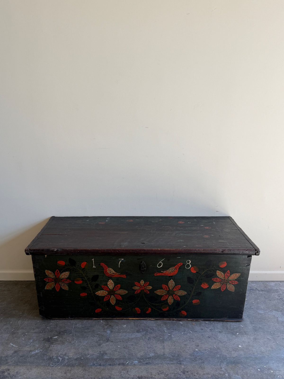 Scandinavian painted pine chest