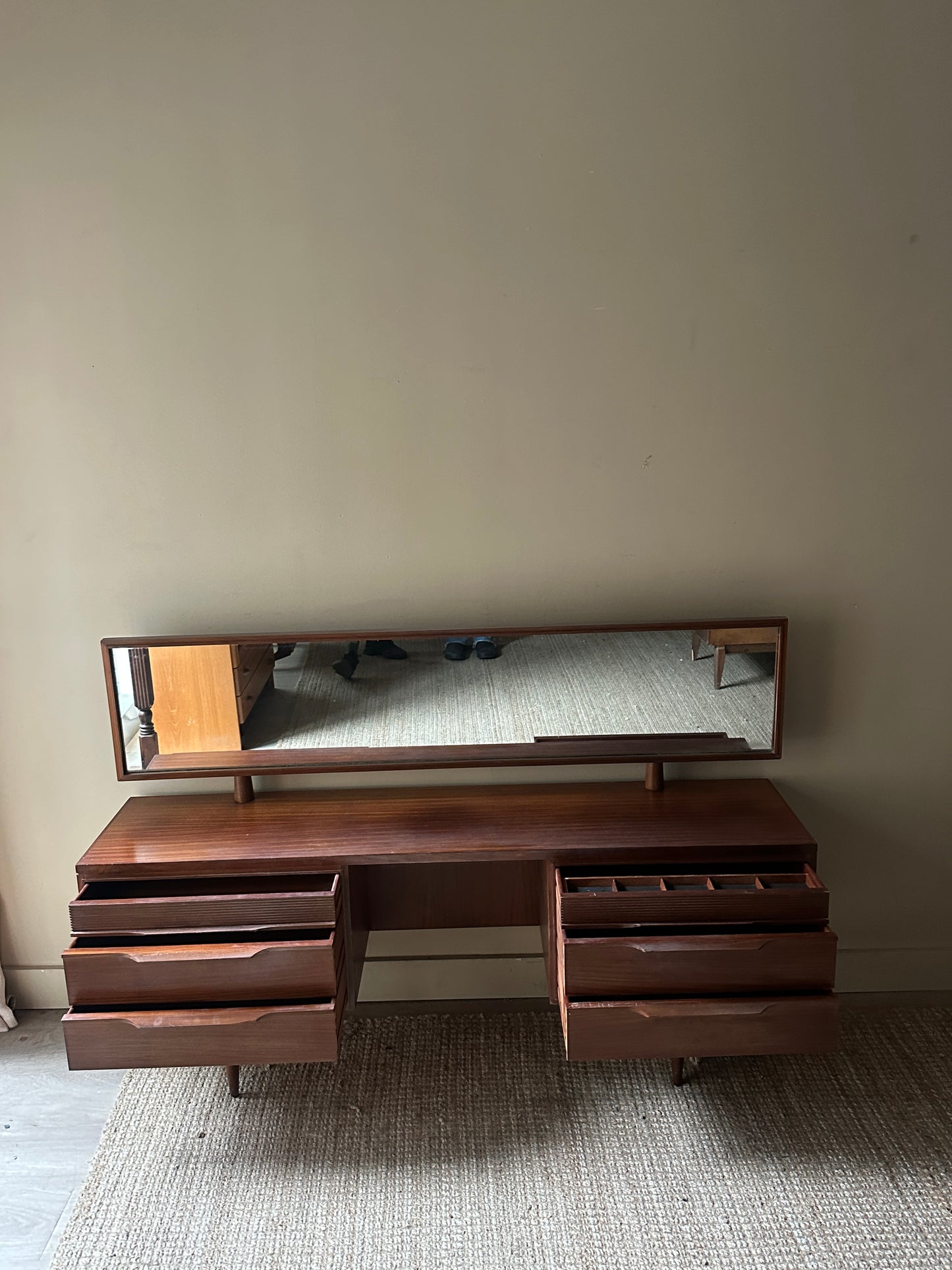 Walnut vanity
