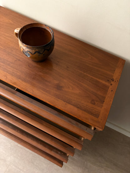 Lane walnut tallboy dresser