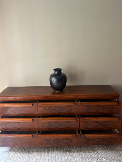 Walnut burl dresser