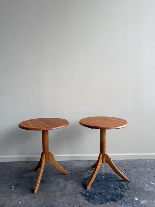 Pine side tables. Sold individually.