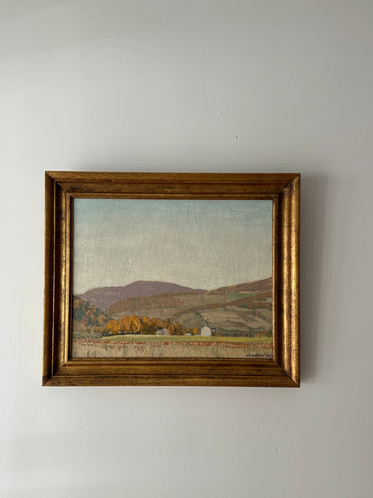 Landscape painting, signed Hopkins 1945