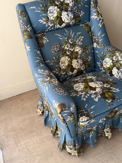 Swedish floral lounge chair