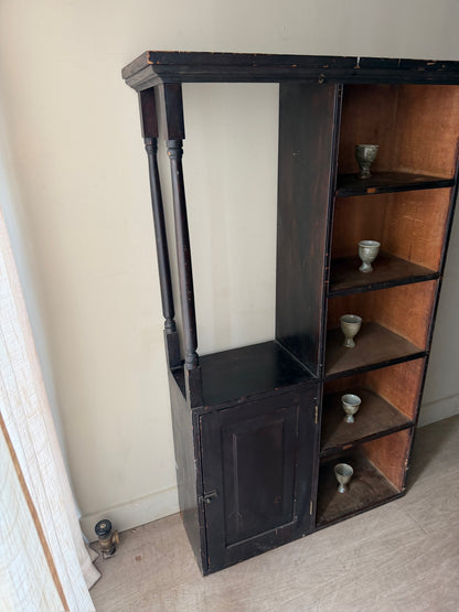 Black painted display cabinet