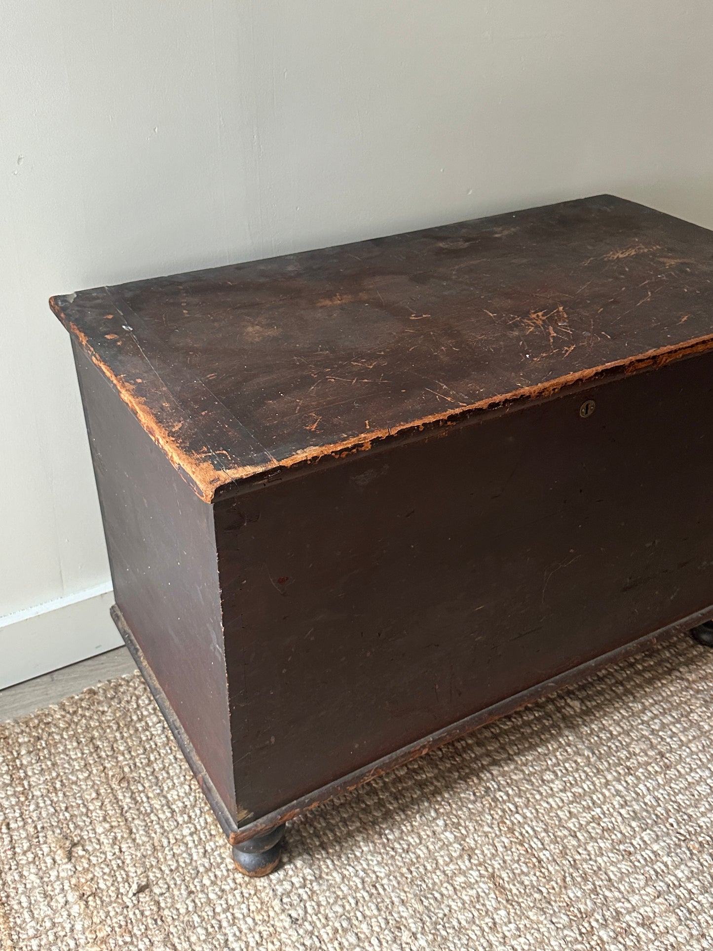 Dark wood chest