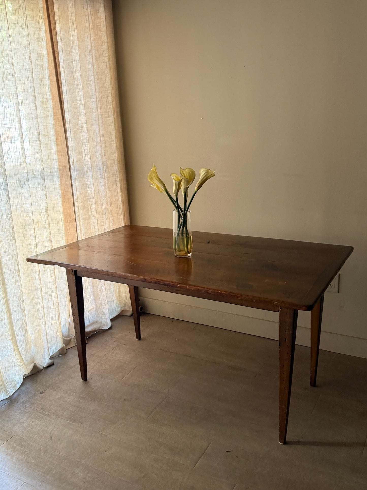 Yellow pine farmhouse table