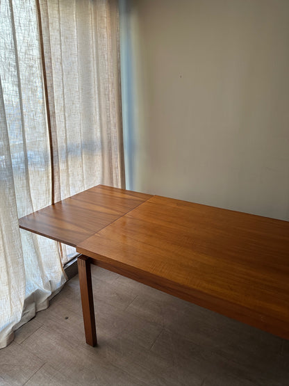 Teak extending dining table