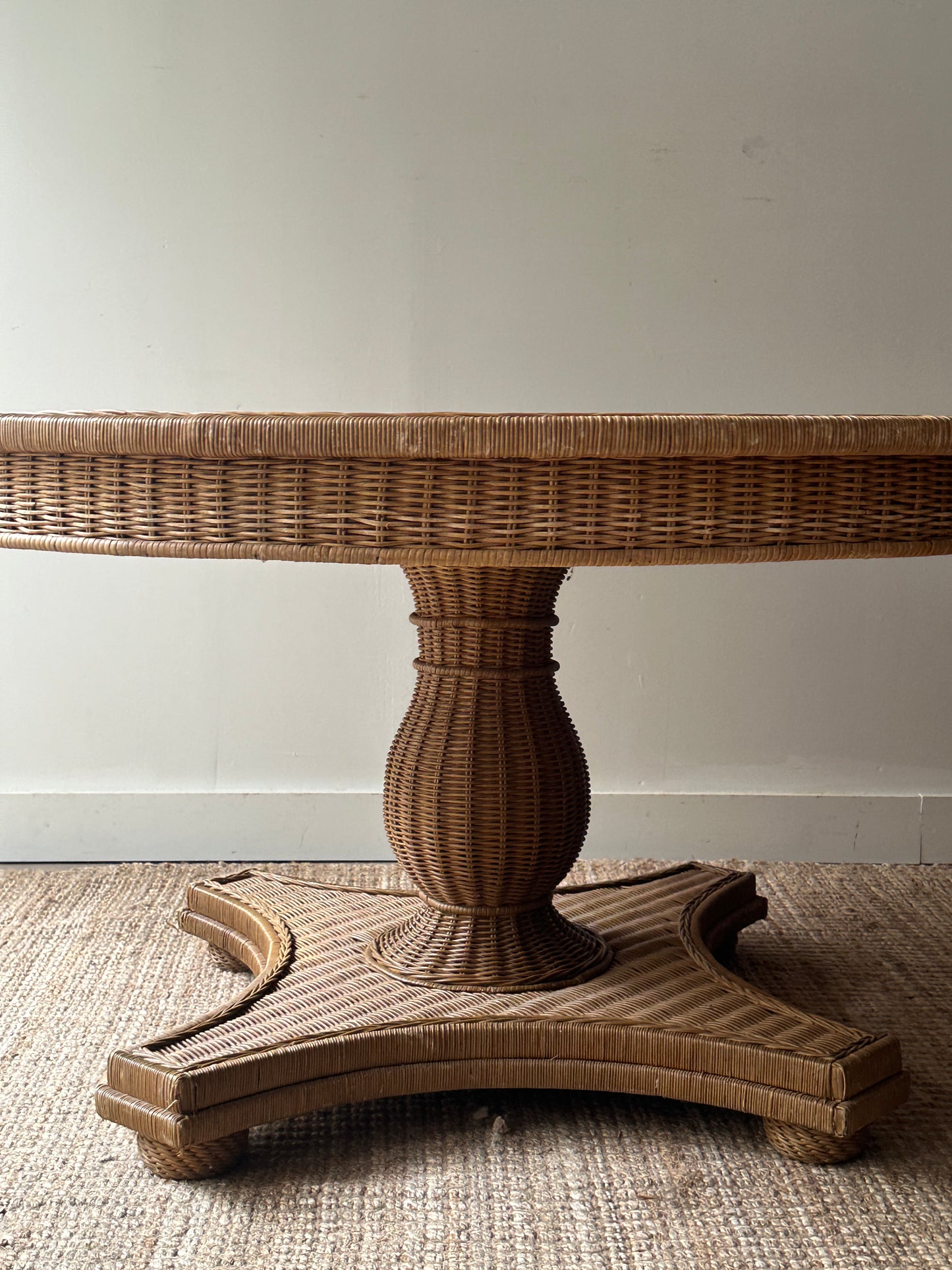 Ralph Lauren wicker rattan dining table