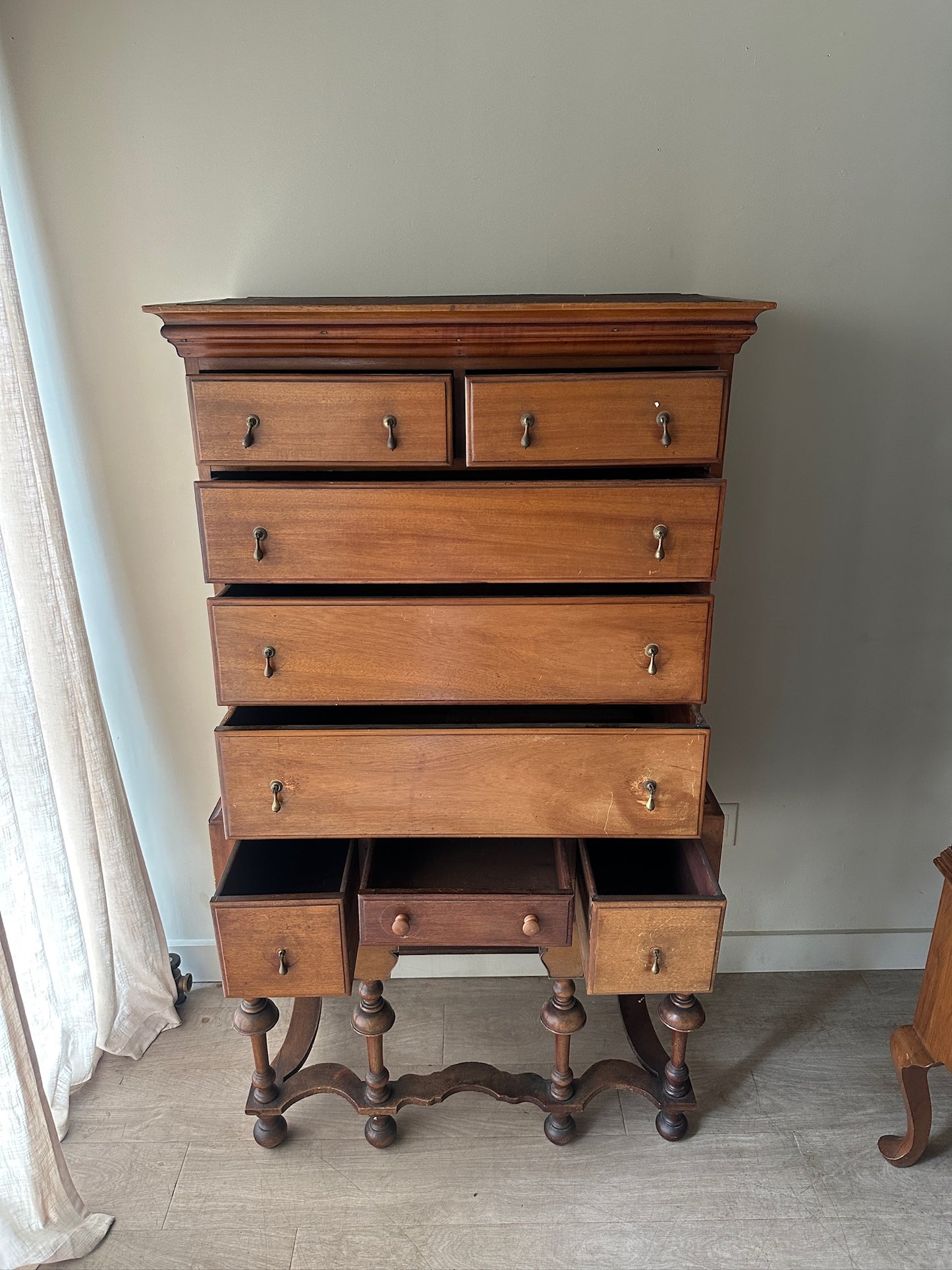 Walnut stacked dresser