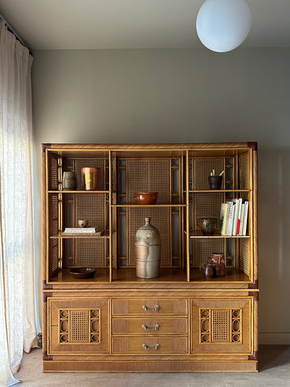 Rattan etagere