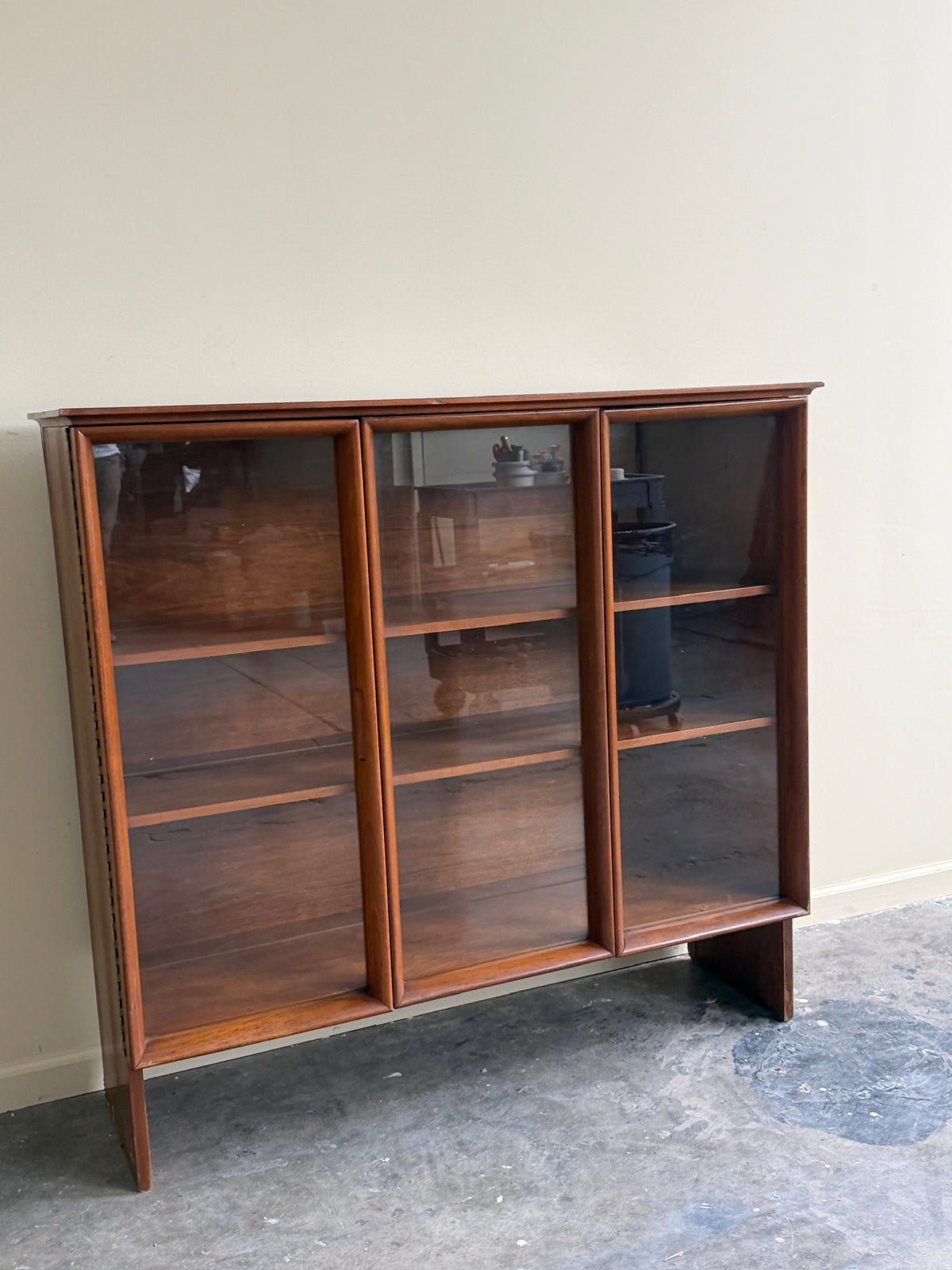 Walnut display cabinet