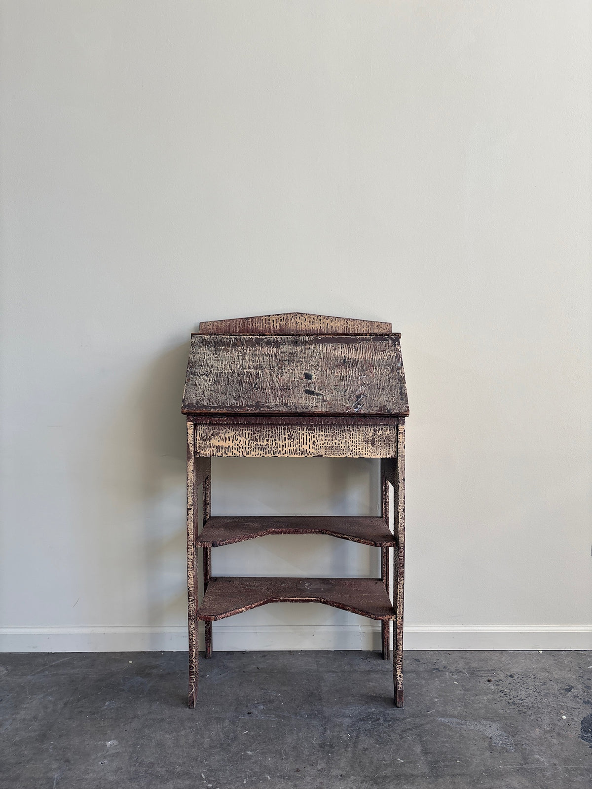 Painted pine secretary desk