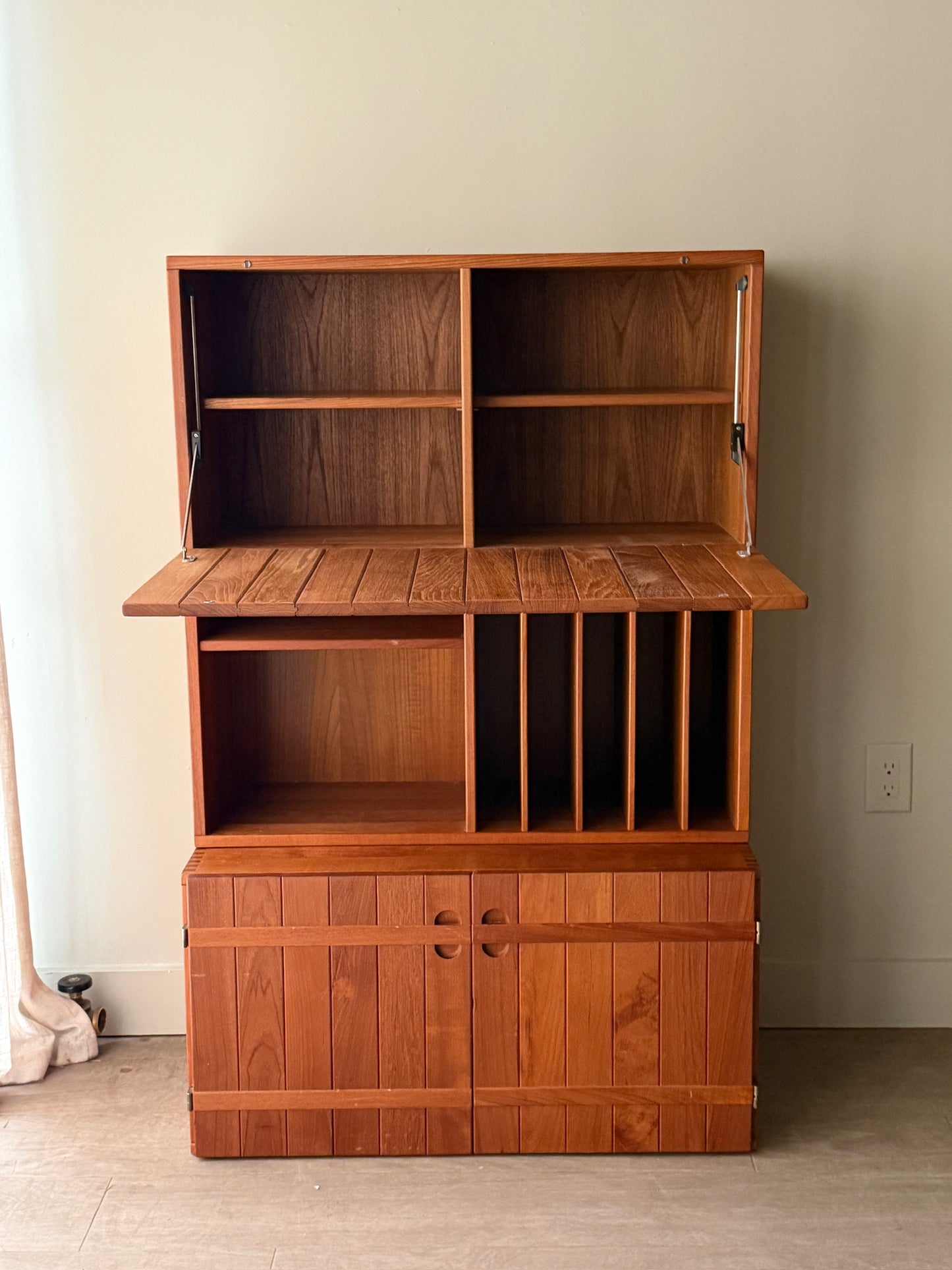 Danish teak 3 piece modular cabinet