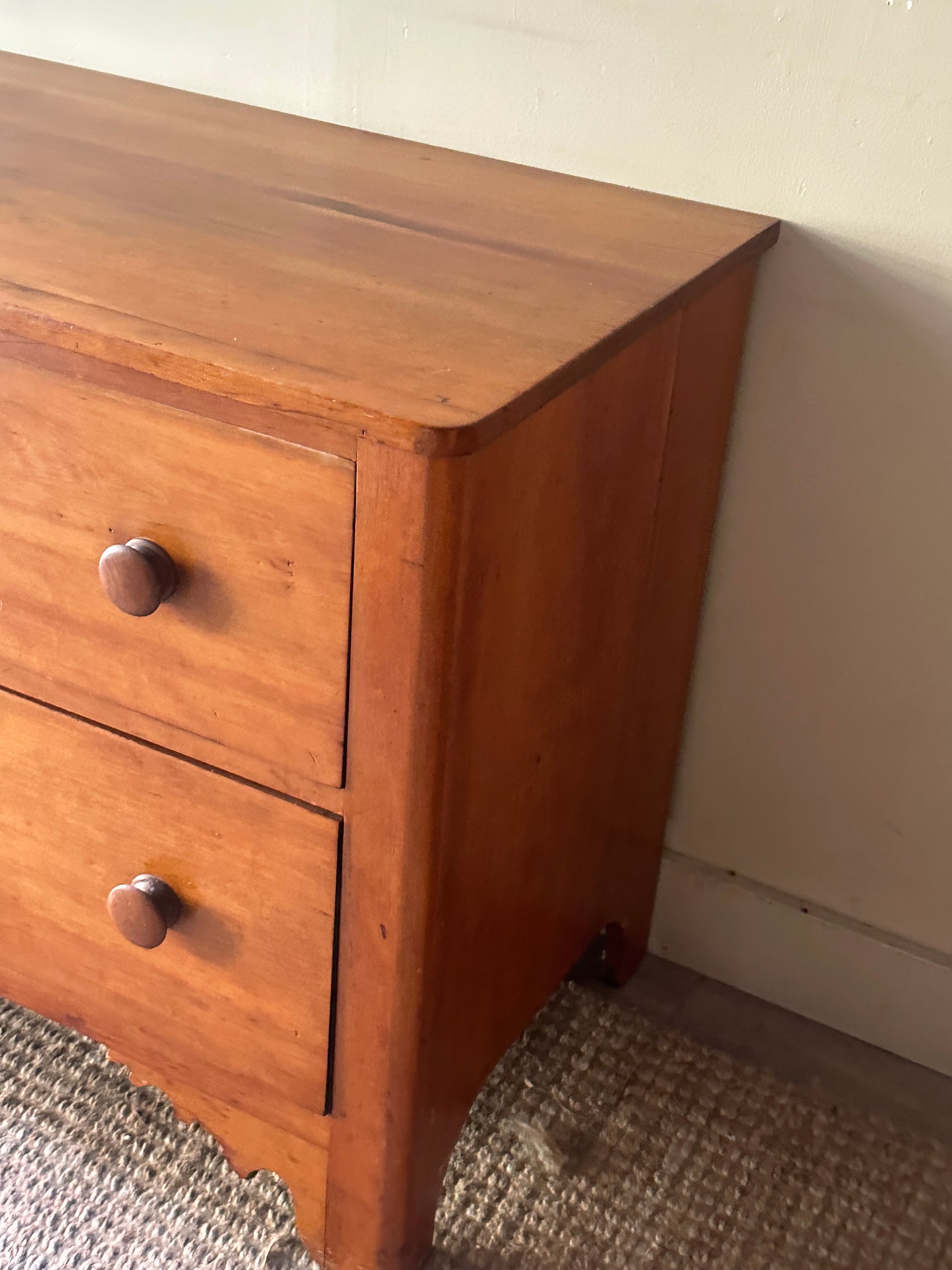Pine two drawer dresser