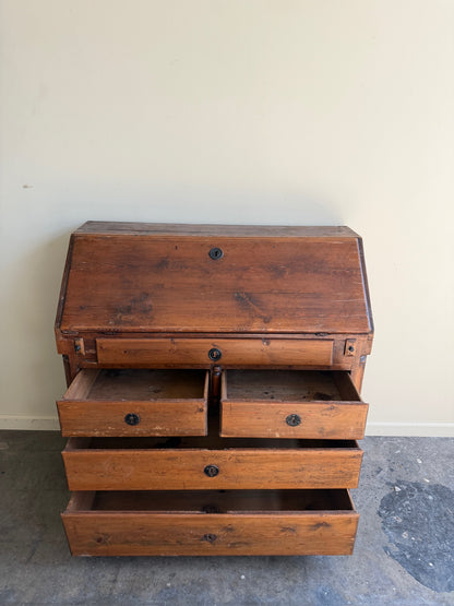 Swedish pine secretary dresser