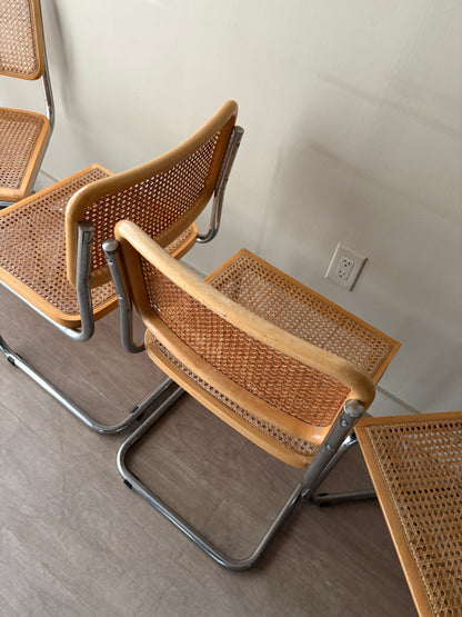 Cesca dining chairs. Sold in pairs.