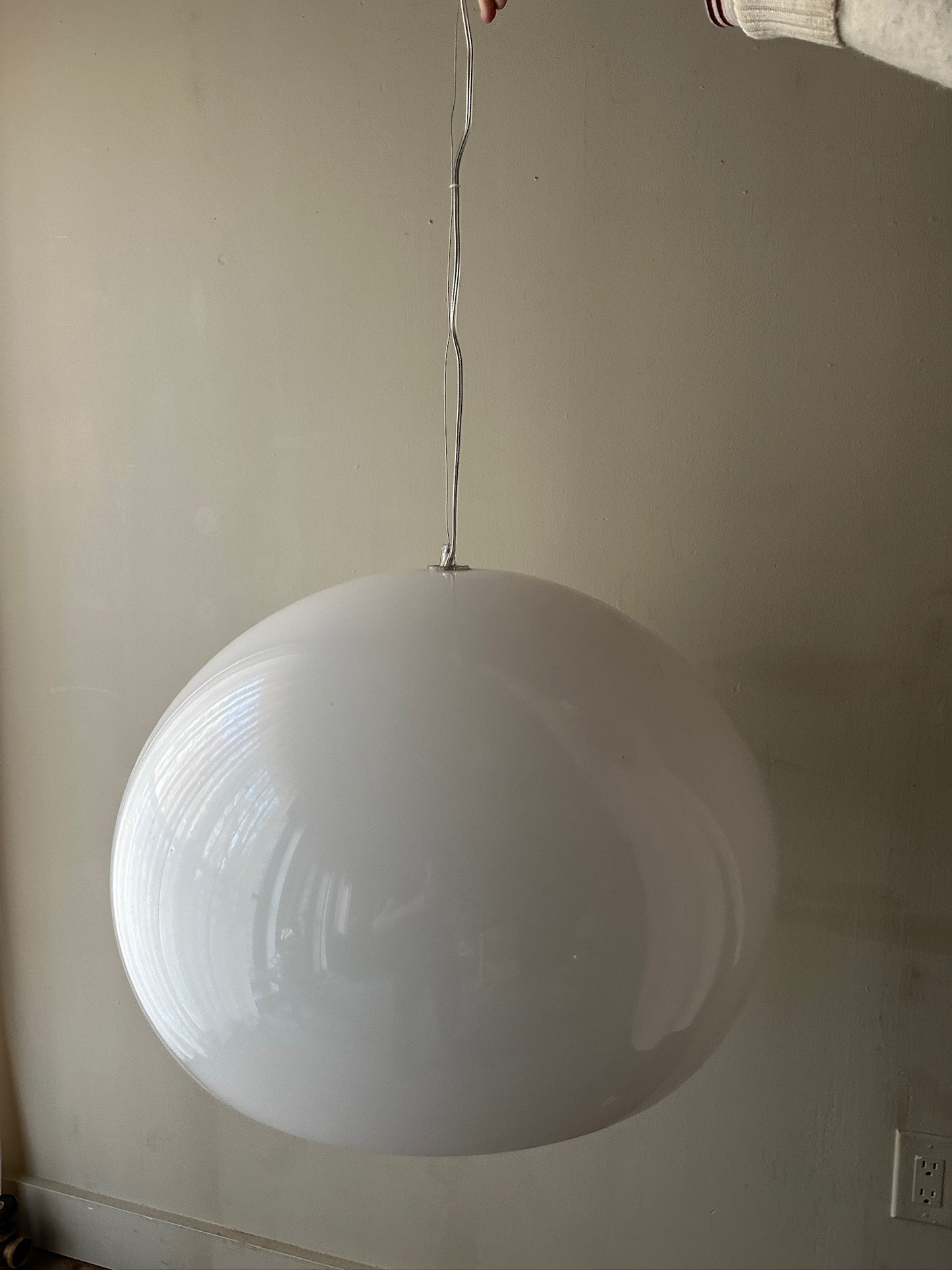 Scandinavian acrylic globe pendant light