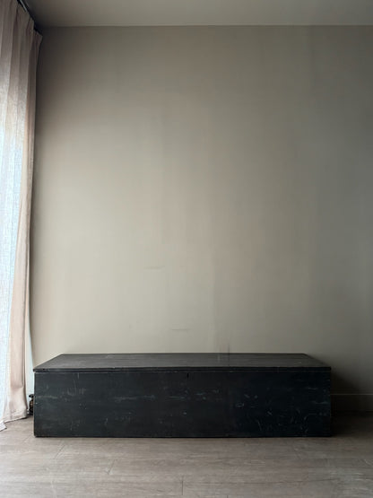 XL blue painted pine chest