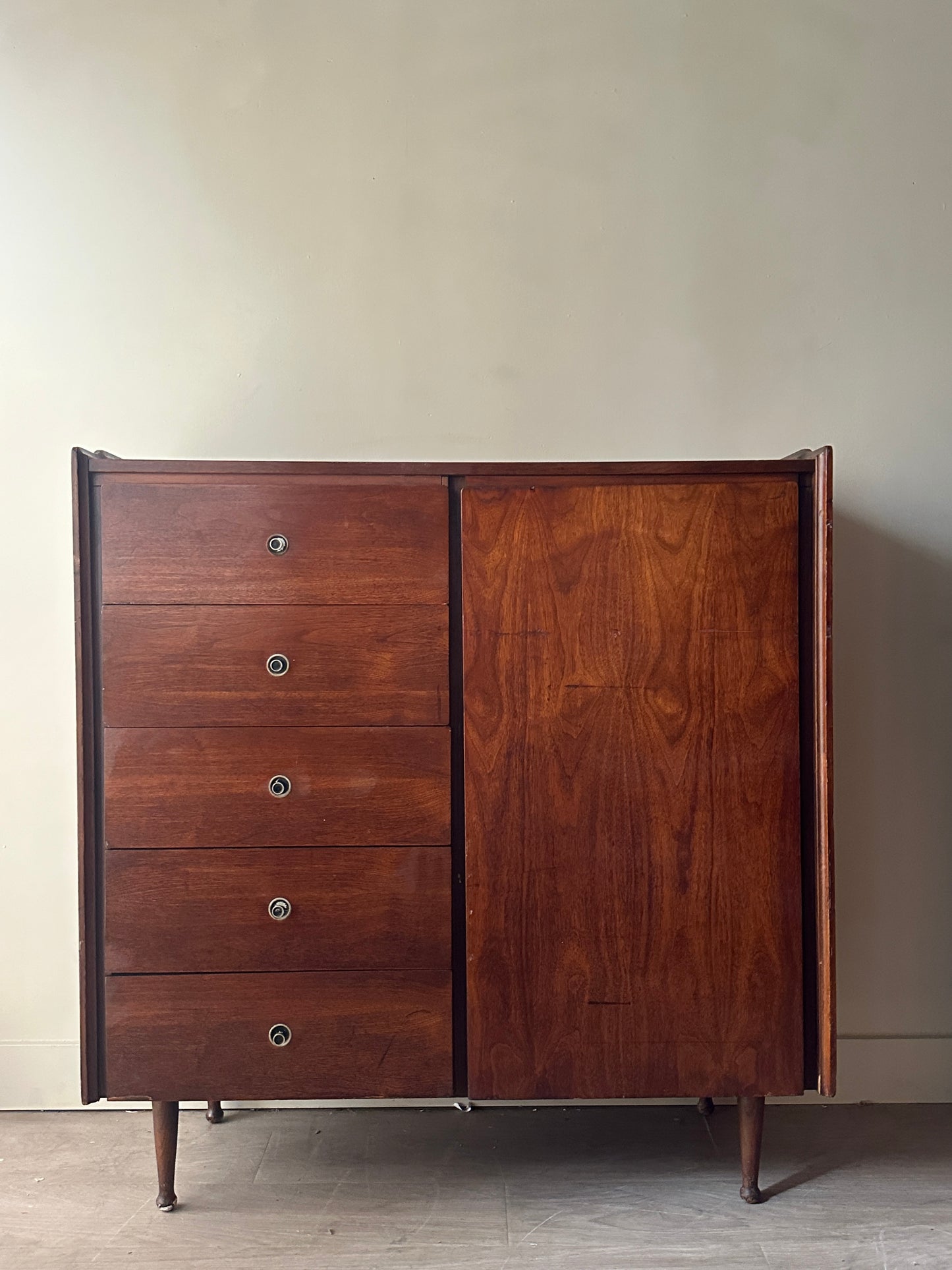 Walnut side by side tallboy
