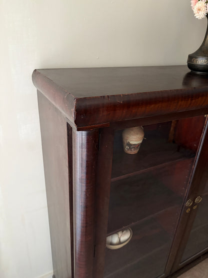 Empire mahogany display cabinet