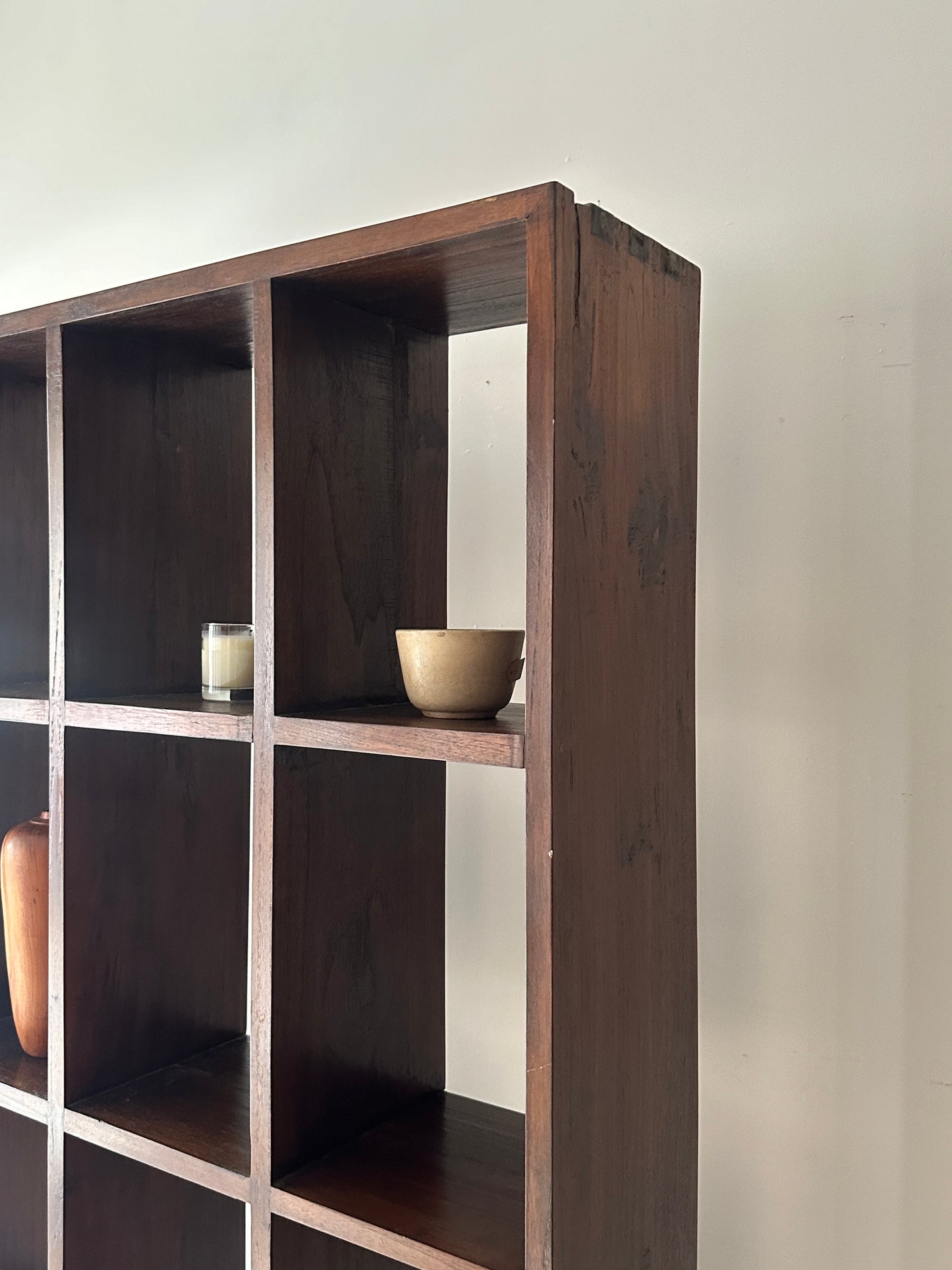 Dark teak bookcase