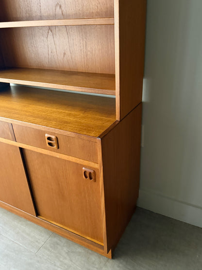 Danish teak bookcase cabinet