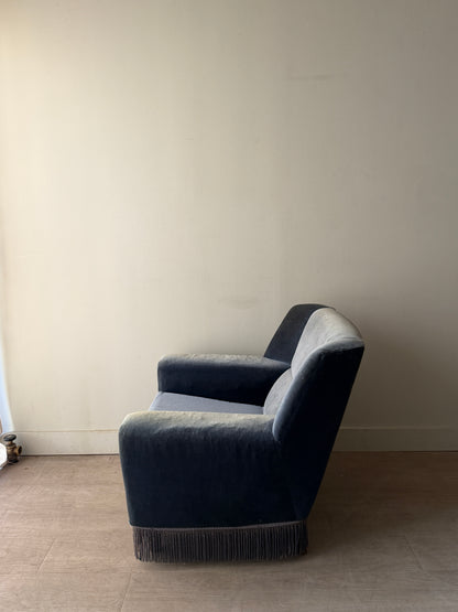 Kurt Ostervig model 61 for Rolschau Mobler Mohair club chair with fringe