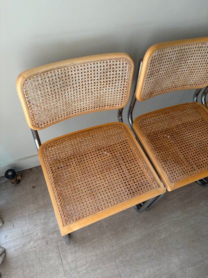 Cesca dining chairs. Sold in pairs.