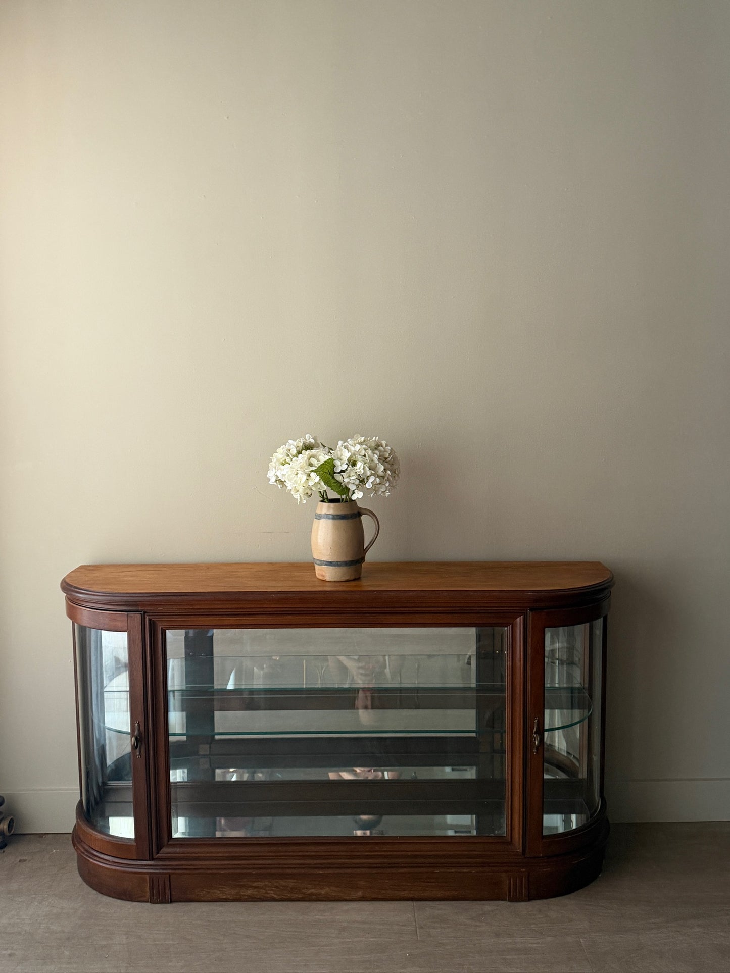 Oak low display cabinet