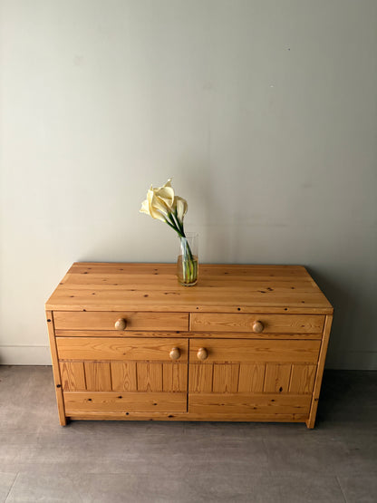 Swedish pine console cabinet