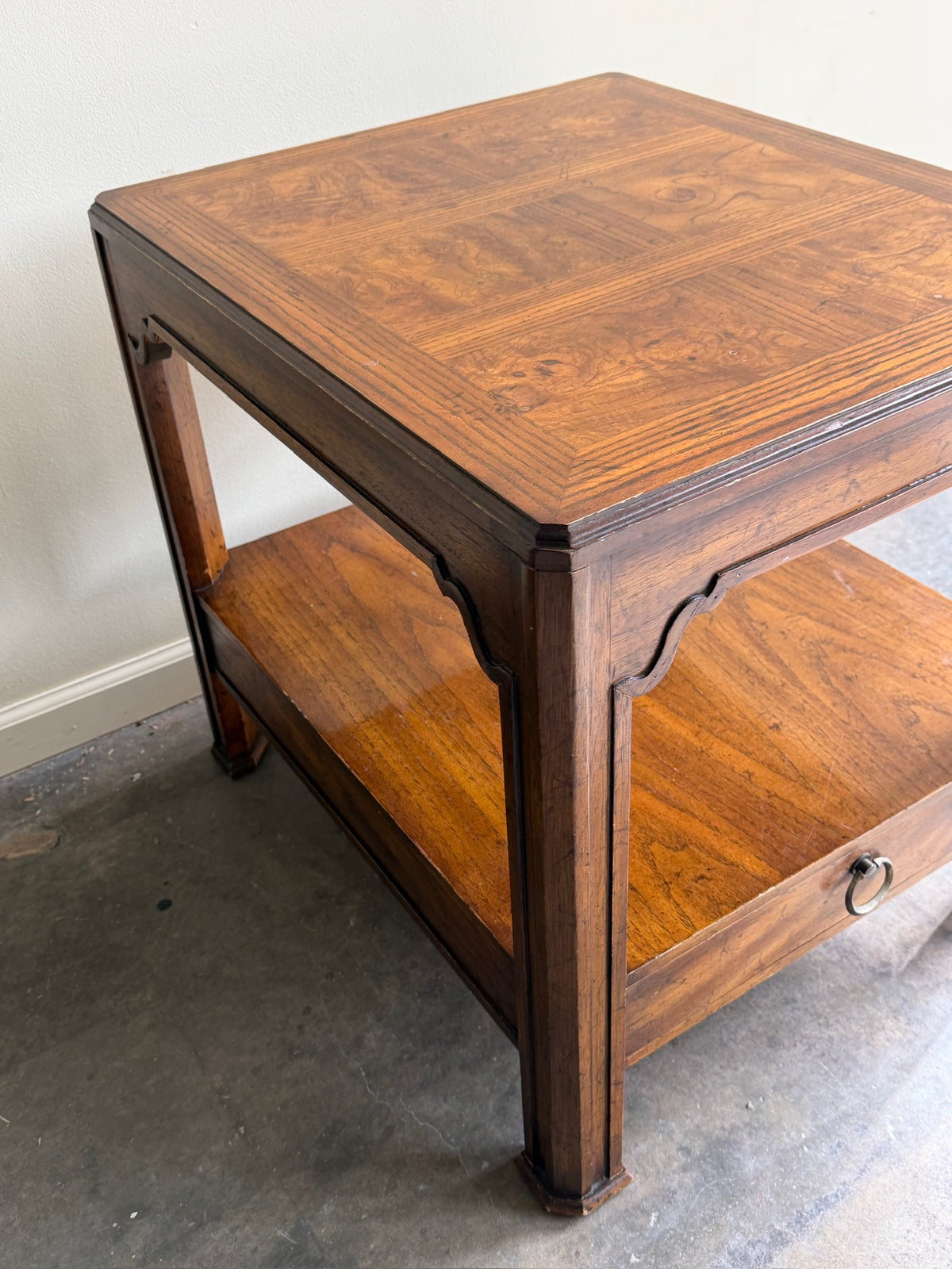 Drexel walnut side table