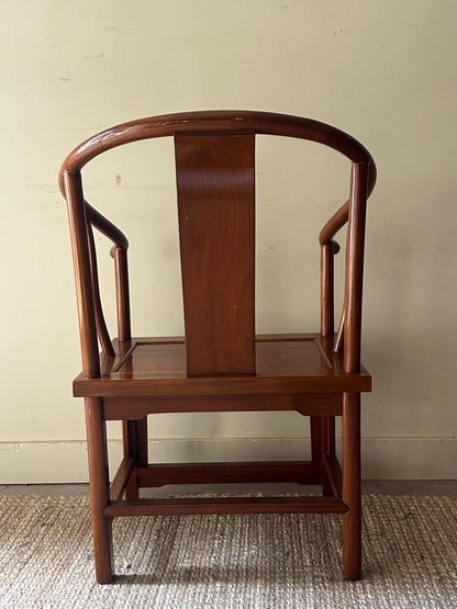 Mixed wood accent chair