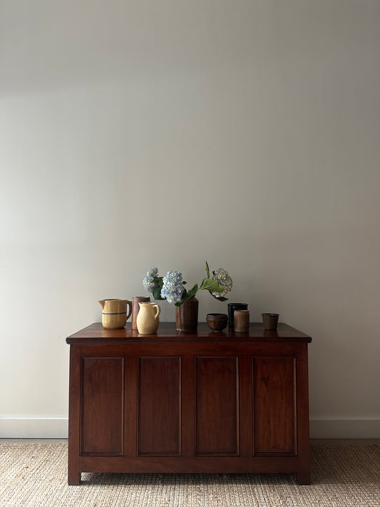 Walnut paneled chest