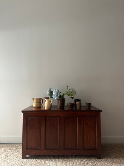 Walnut paneled chest