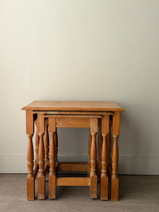 Danish oak nesting tables