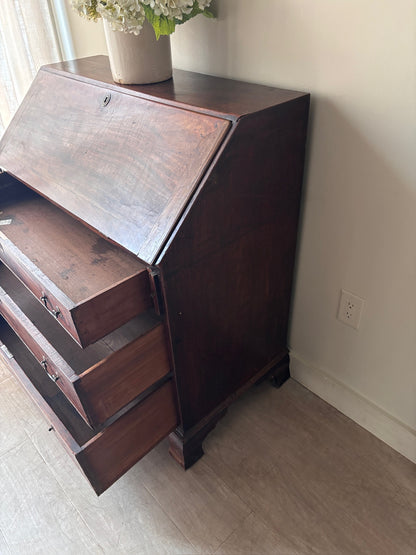 English mahogany secretary desk
